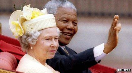 Queen Elizabeth II and Nelson Mandela