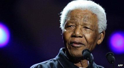 Nelson Mandela at Live8 in 2005