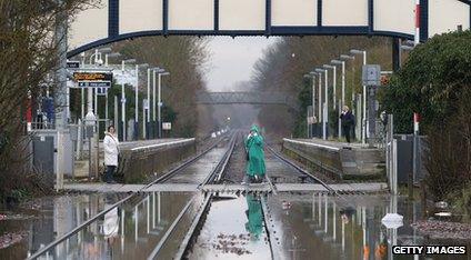 Flooding in Datchet.