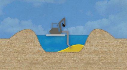 graphic showing dredging