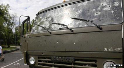 Bullet hit van