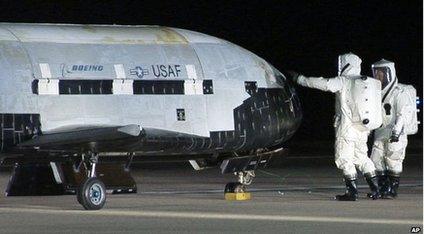 The X-37B appeared at Vandenberg Air Force Base in California on 3 December 2010