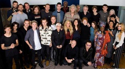 Band Aid group photo