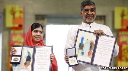 Malala Yousafzai and Kailash Satyarthi