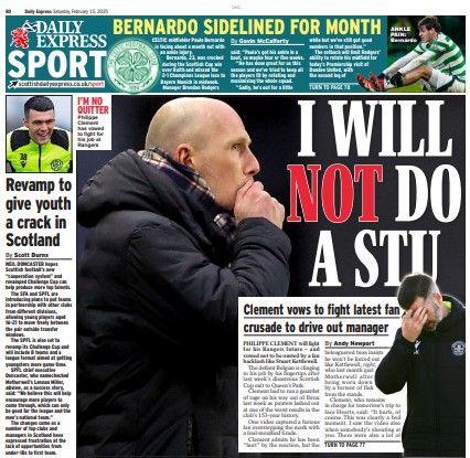 The back page of the Scottish Daily Express on 150225