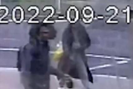 CCTV footage showing Shereen Brown and Javayne John with the two bags used in the murder