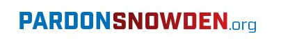 PArdonsnowden.org logo, in red and blue - the colours of the US flag