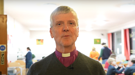 A landscape still screen grab of the Bishop of Guildford Andrew Watson.