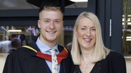 Harry Marshall with mother Alison