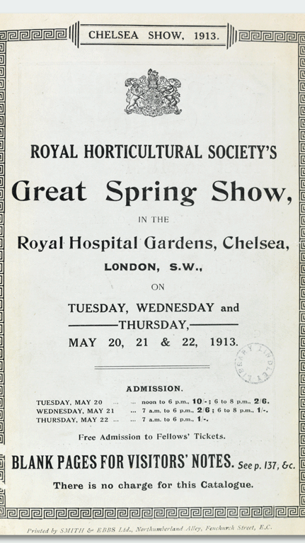 A leaflet advertising the Great Spring Show with the location, dates and admission prices.