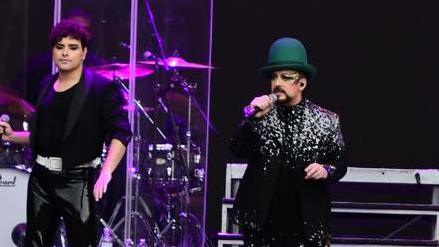 Boy George on stage in Northampton.