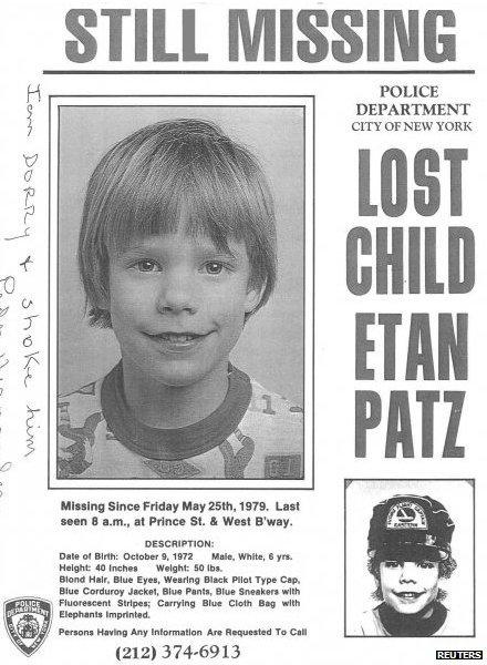 A missing poster of Etan Patz