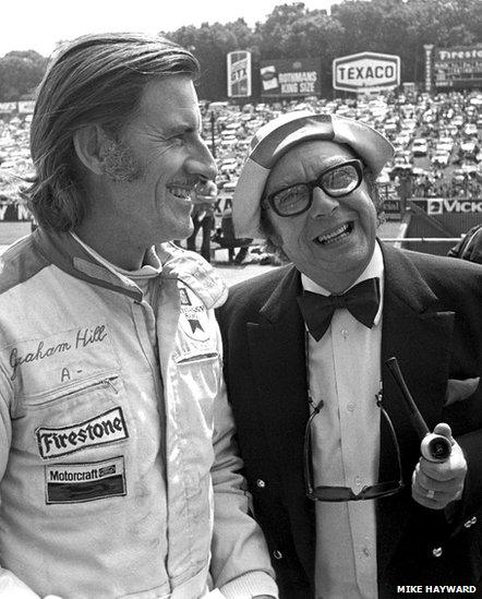 Eric Morecambe and Graham Hill