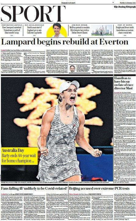 The Sunday Telegraph sports section