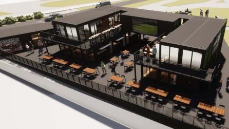 Artist impression of container park