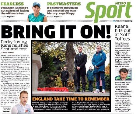 Metro back page