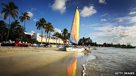 Antigua beach scene