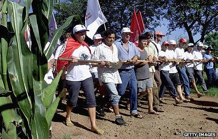 Landless protesters