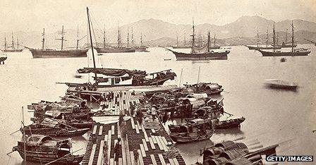 Hong Kong port circa 1890