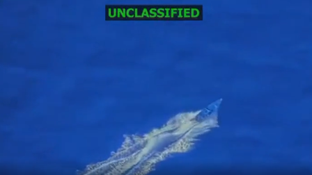 A screengrab from a video Trump shared on social media of a boat before it was attacked