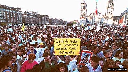 Demo in Mexico City 1995