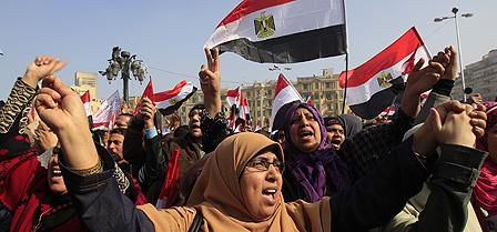 Protest in Tahrir Square, Cairo, in early 2012