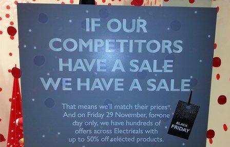 John Lewis window sale poster