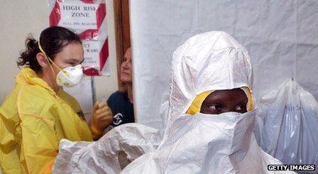 Medics suit up to deal with Ebola virus