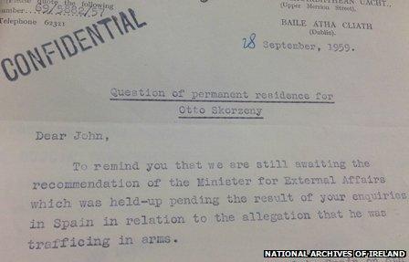Skorzeny's residency issue was a matter of considerable debate