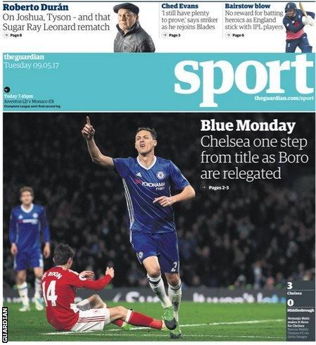 The Guardian back page