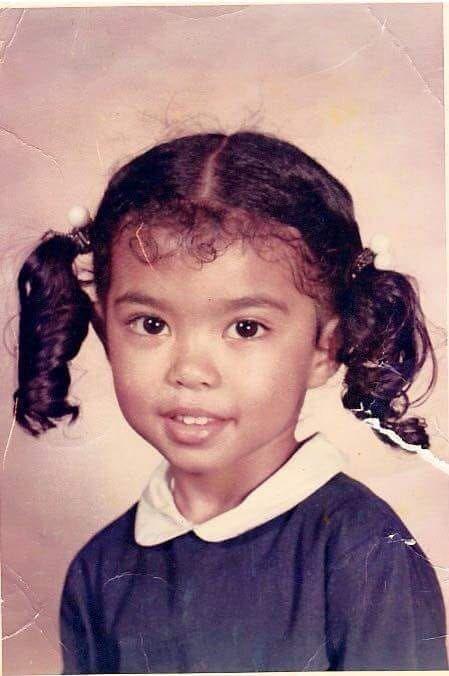 A photo of Shirley as a child at school.
