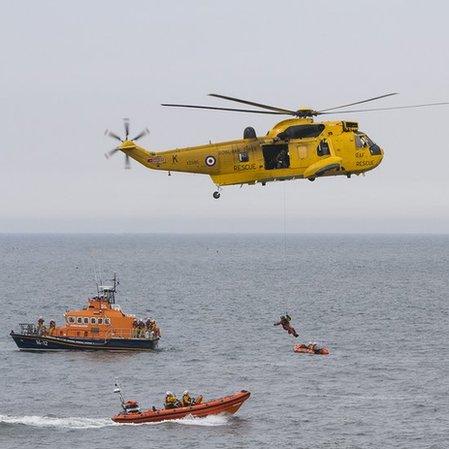 RNLI display in Redcar