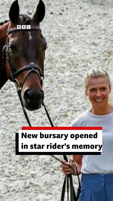 Georgie Campbell next to horse