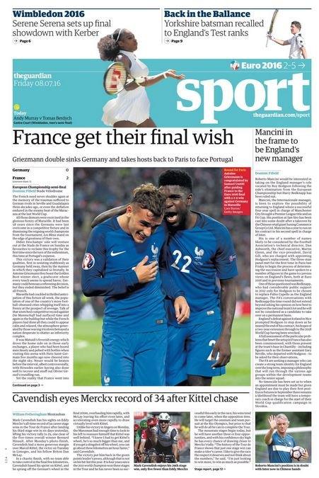 Guardian back page