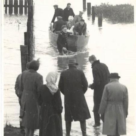 Fred Sadd saving people in a boat in Gorleston-on-SEa