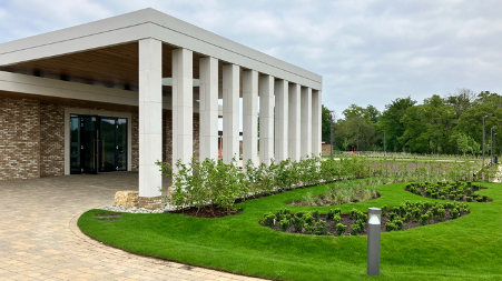 Oakfield Gardens Crematorium, front entrance 