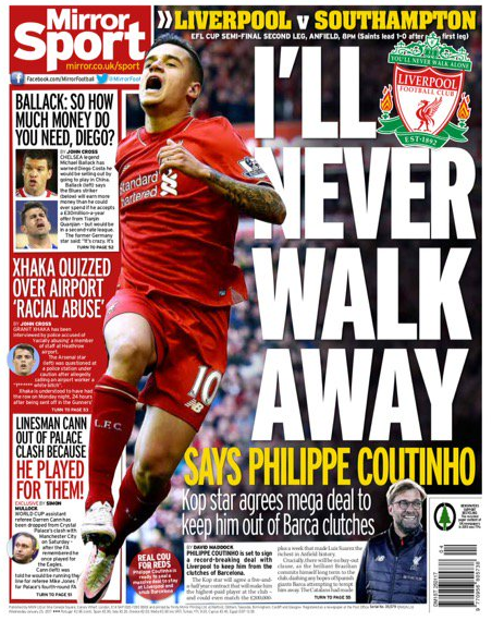 Daily Mirror back page