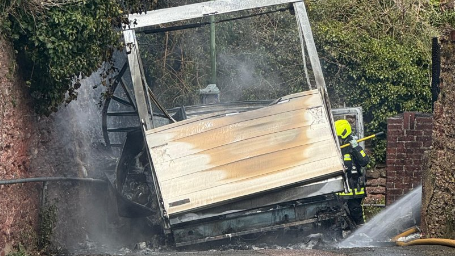 Firefighters at Winners Street, Paignton