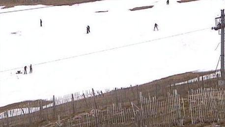 Skiing at Cairngorm Mountain resort in June 2010