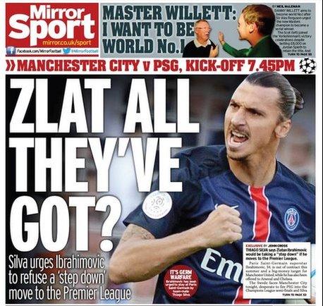 Daily Mirror back page