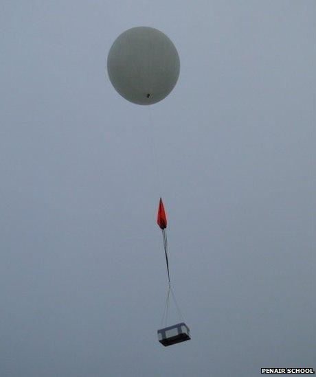 Penair School balloon launch. Pic: Penair School