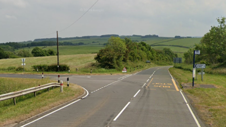 A713 near the junction with the B742 