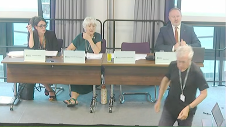 Councillor walking out of meeting