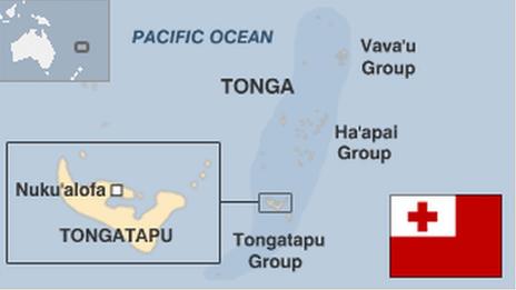 Map of Tonga