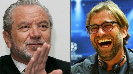 Lord Alan Sugar and Jurgen Klopp