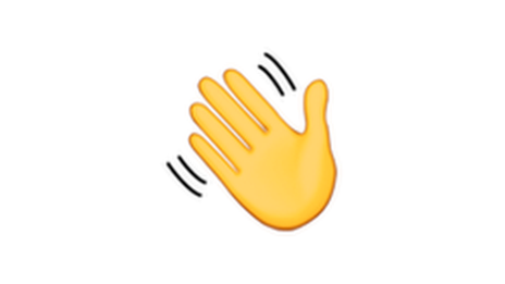 waving hand emoji