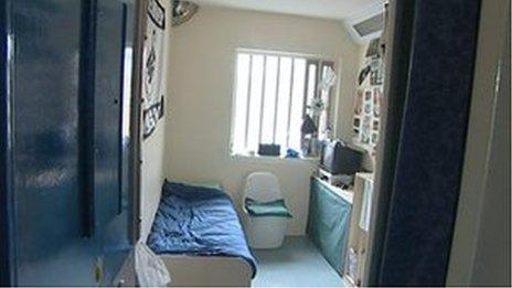 Interior of prison cell