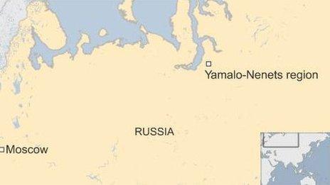 Russia map - Yamalo-Nenets