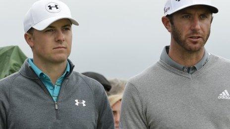 Jordan Spieth (left) and Dustin Johnson