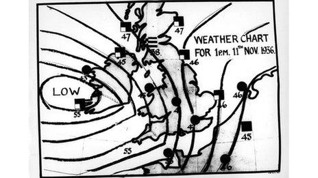 Weather map from 1936